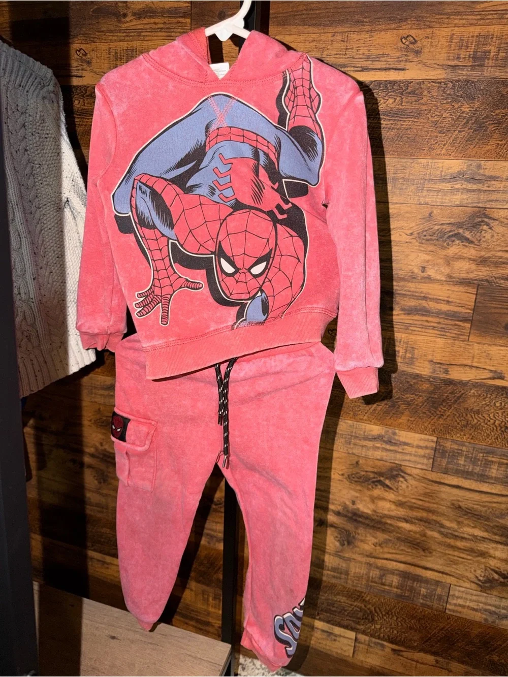 Marvel Kids Dusty Red Hoodie with Black Trim